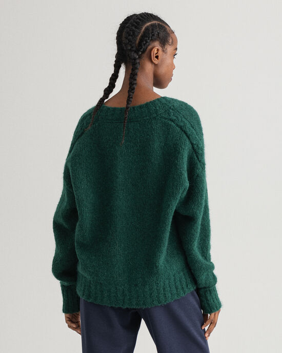 Sweater met V-hals van mohair