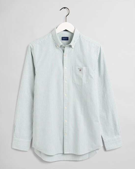 Regular Fit Oxford-overhemd met Banker-streep