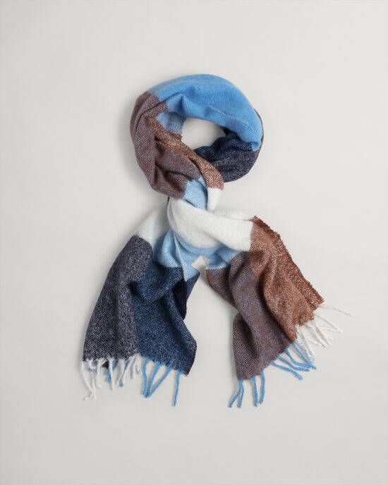 Mohair wollen sjaal met verschillende ruitjes