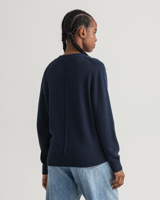 Iconic G sweater met ronde hals van katoen
