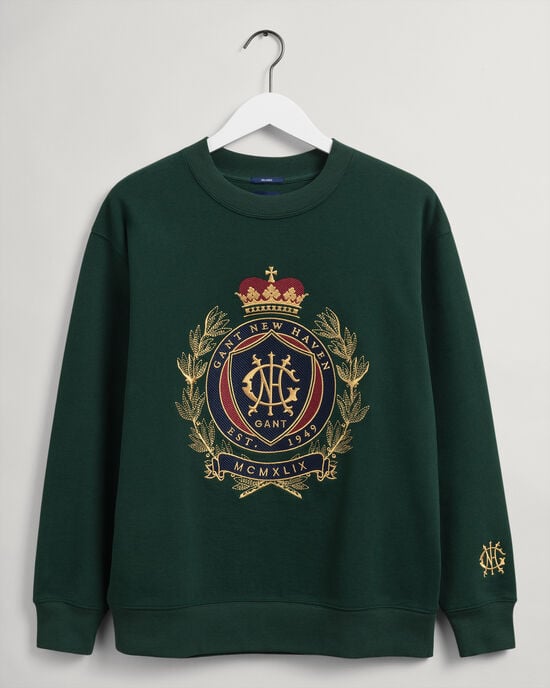 Royal Crest sweatshirt met ronde hals